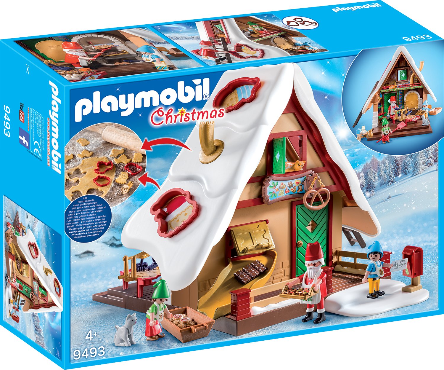 PLAYMOBIL Christmas 9493 Weihnachtsbäckerei mit Plätzchenformen, Ab 4 Jahren