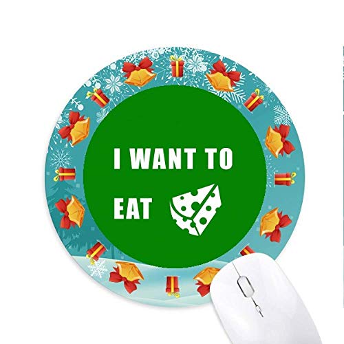 Essen Sie Käse Wunsch Leben Mousepad Rund Gummi Maus Pad Weihnachtsgeschenk