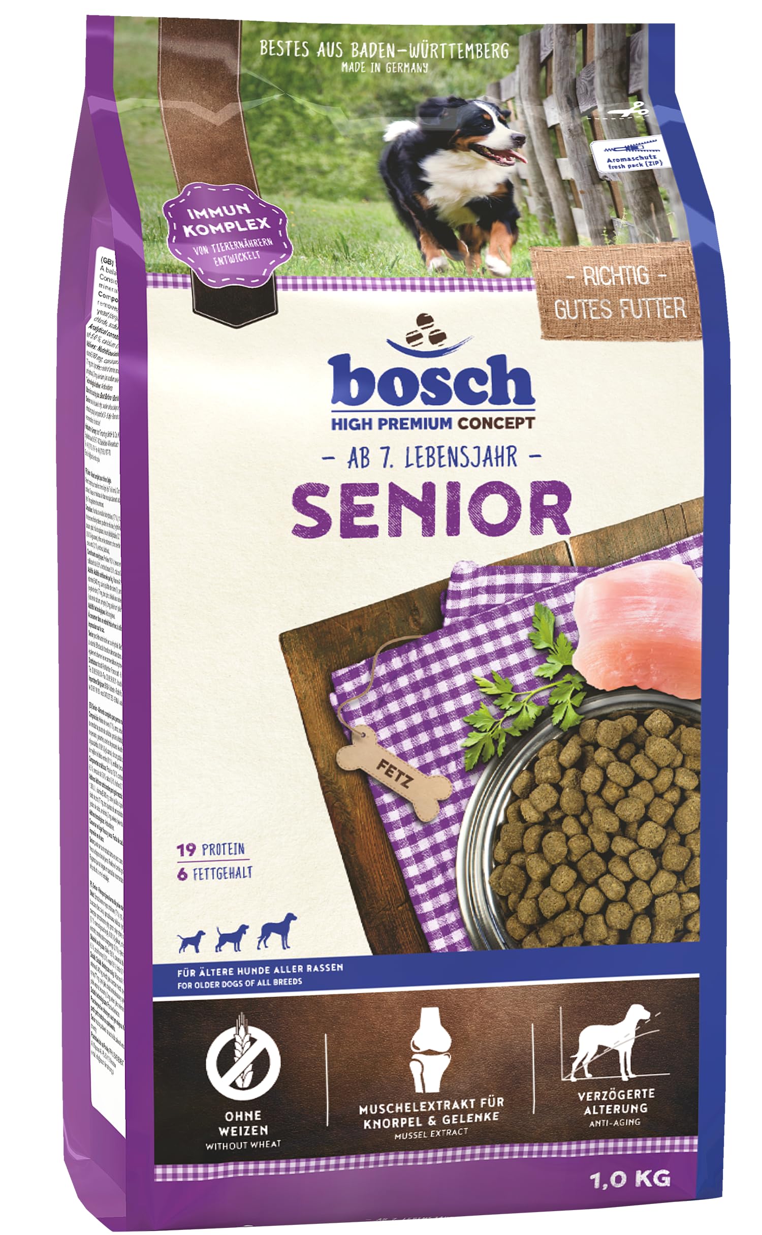 bosch HPC Senior | Hundetrockenfutter für ältere Hunde aller Rassen |Geflügel, 1 x 12.5 kg