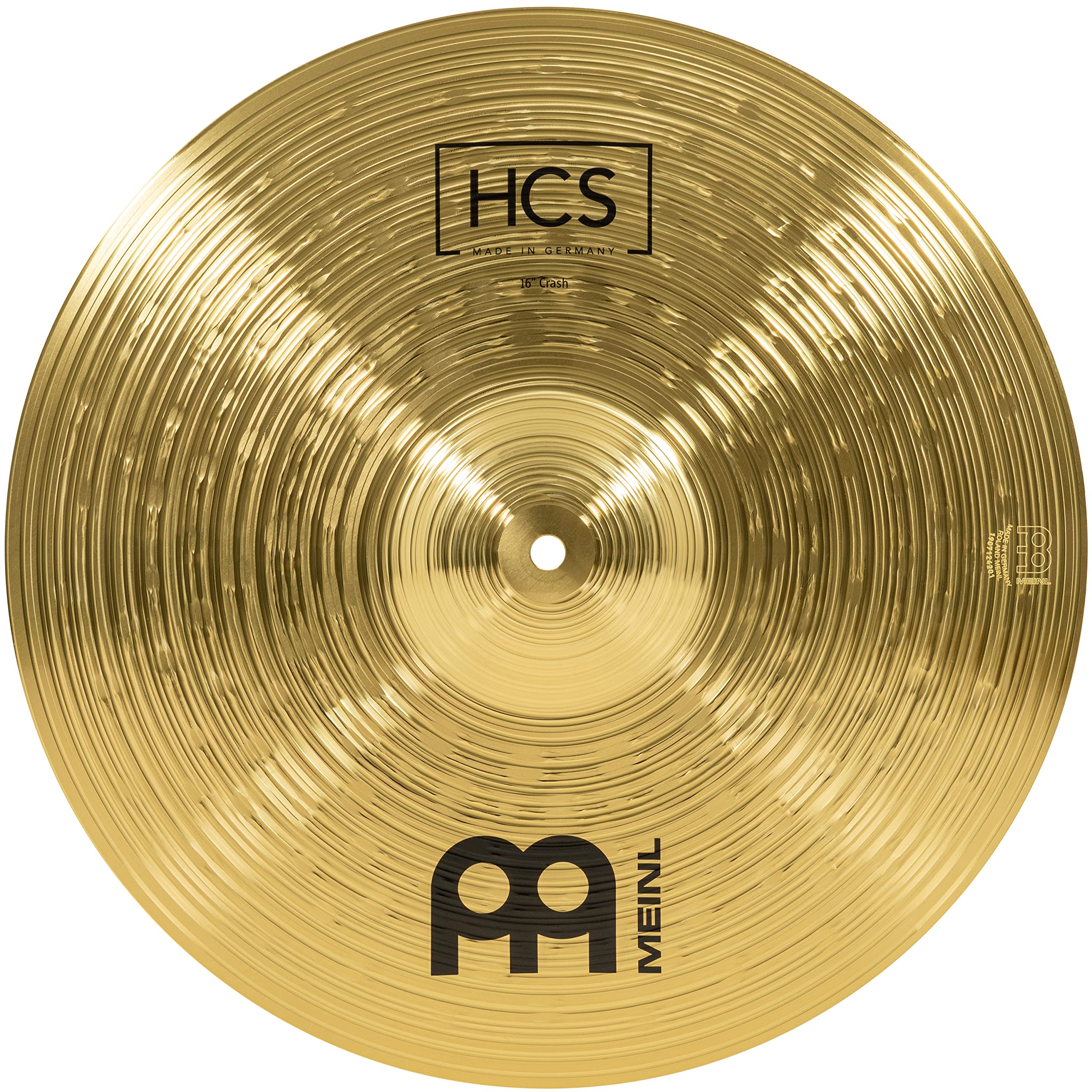 Meinl Cymbals HCS Crash — 16 Zoll (Video) Schlagzeug Becken – (40,64cm) Messing – Traditionelles Finish (HCS16C)
