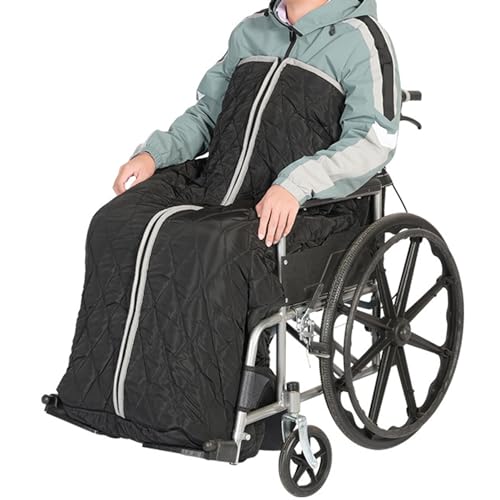 Beindecke Für Rollstuhlfahrer - Universelle Passform Ideal Für Erwachsene, Winddichte Wärme Rollstuhl Decke Beindecke,Für Extra Wärme Und Komfort,Schwarz