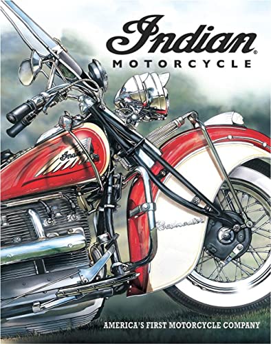 Desperate Enterprises Indian Motorcycle – America's Pioneer Blechschild, 31,8 cm B x 40,6 cm H