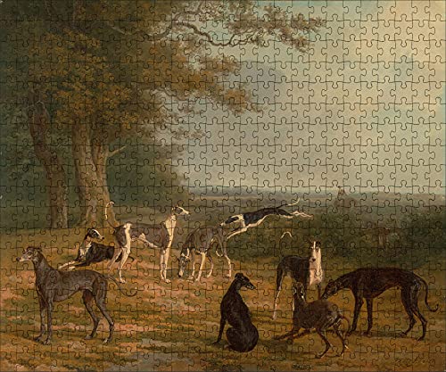 LHJOY Impossible Puzzle 1000 Teile Windhund Tier Geburtstagsgeschenk 75x50cm