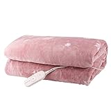 CAZARU Heizdeckenbezug Deckensteppdecke 70,9 * 59,1 Zoll Temperaturregelung mit DREI Geschwindigkeiten, automatische Abschaltung und waschbar (Farbe : Grau) (Pink)