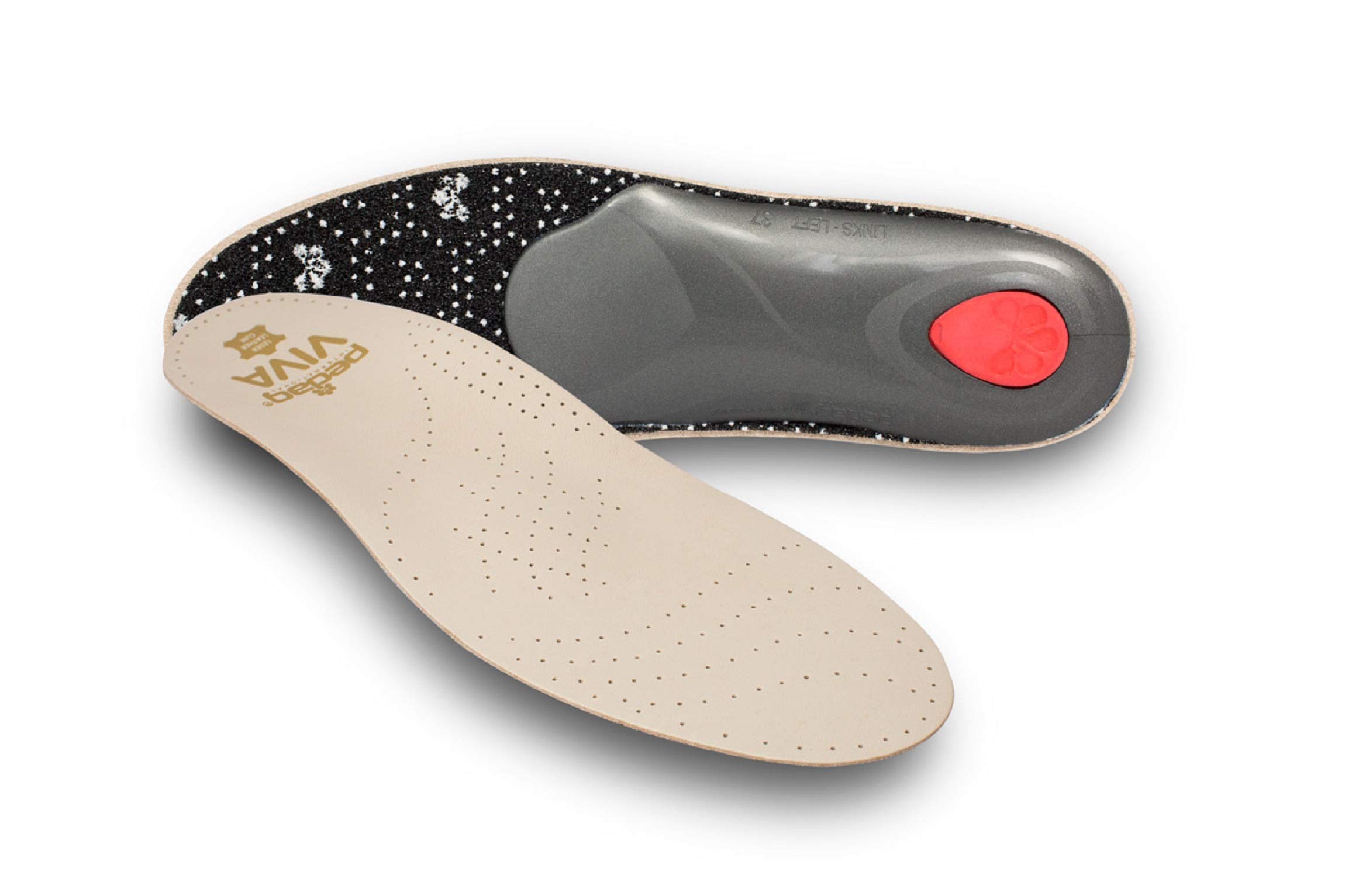 pedag Viva Leder Einlegesohlen – für komfortables Gehen|extra dünnes & leichtes Fußbett | passt in alle flachen Schuhe | wirkt vorbeugend & lindert Fußschmerzen sowie Rückenbeschwerden