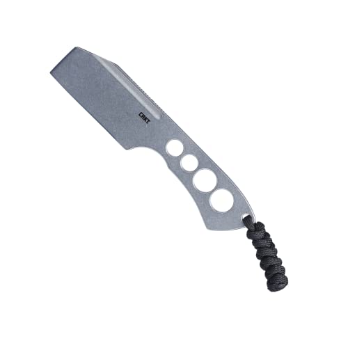 CRKT Razel Chisel Fixed Blade Knife: Everyday Carry Plain Edge, Stainless Steel Chisel Bevel w/Pocket Carry Sheath 2130