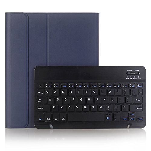 Lobwerk 3in1 Bluetooth Tastatur (Schwarz) + Maus + Cover für Apple iPad Pro 9.7 Zoll 2016/2017/2018 Air 9.7 2013/2014 1/2 Gen. 9.7 Zoll Case Schutz Hülle Tasche Keyboard