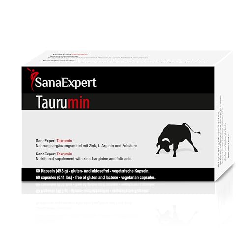 SanaExpert Taurumin, L-Arginin, Alpha-Liponsäure, Zink, Folsäure, Fruchtbarkeit für den Mann, Kapseln, 60 Stück (1)