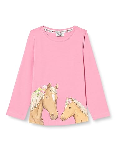 SALT AND PEPPER Mädchen Langarmshirt mit Pferde Print aus Baumwollmix