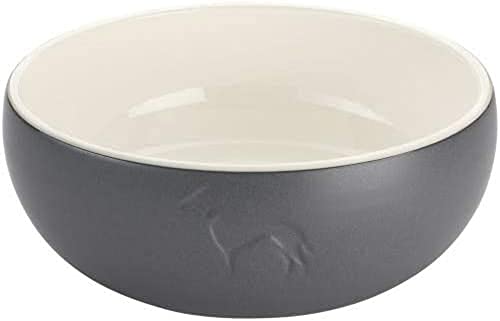 HUNTER Keramik-Napf Lund, Trink- und Fressnapf für Hunde und Katzen Farbe schwarz, Größe 1100 ml