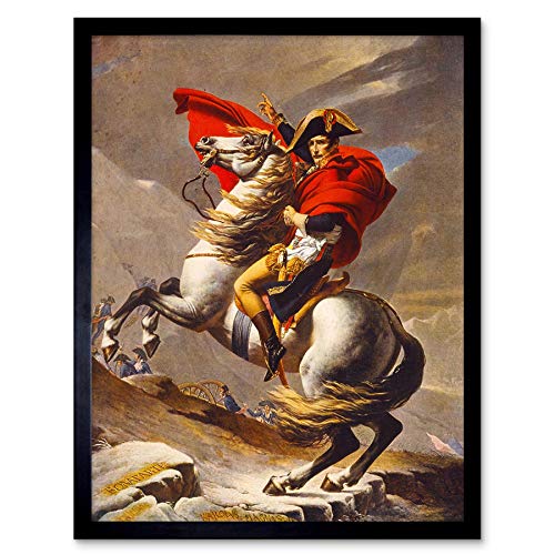 Paintings Portrait Napoleon Bonaparte Emperor France Alps Horse Art Print Framed Poster Wall Decor Kunstdruck Poster Wand-Dekor-12X16 Zoll