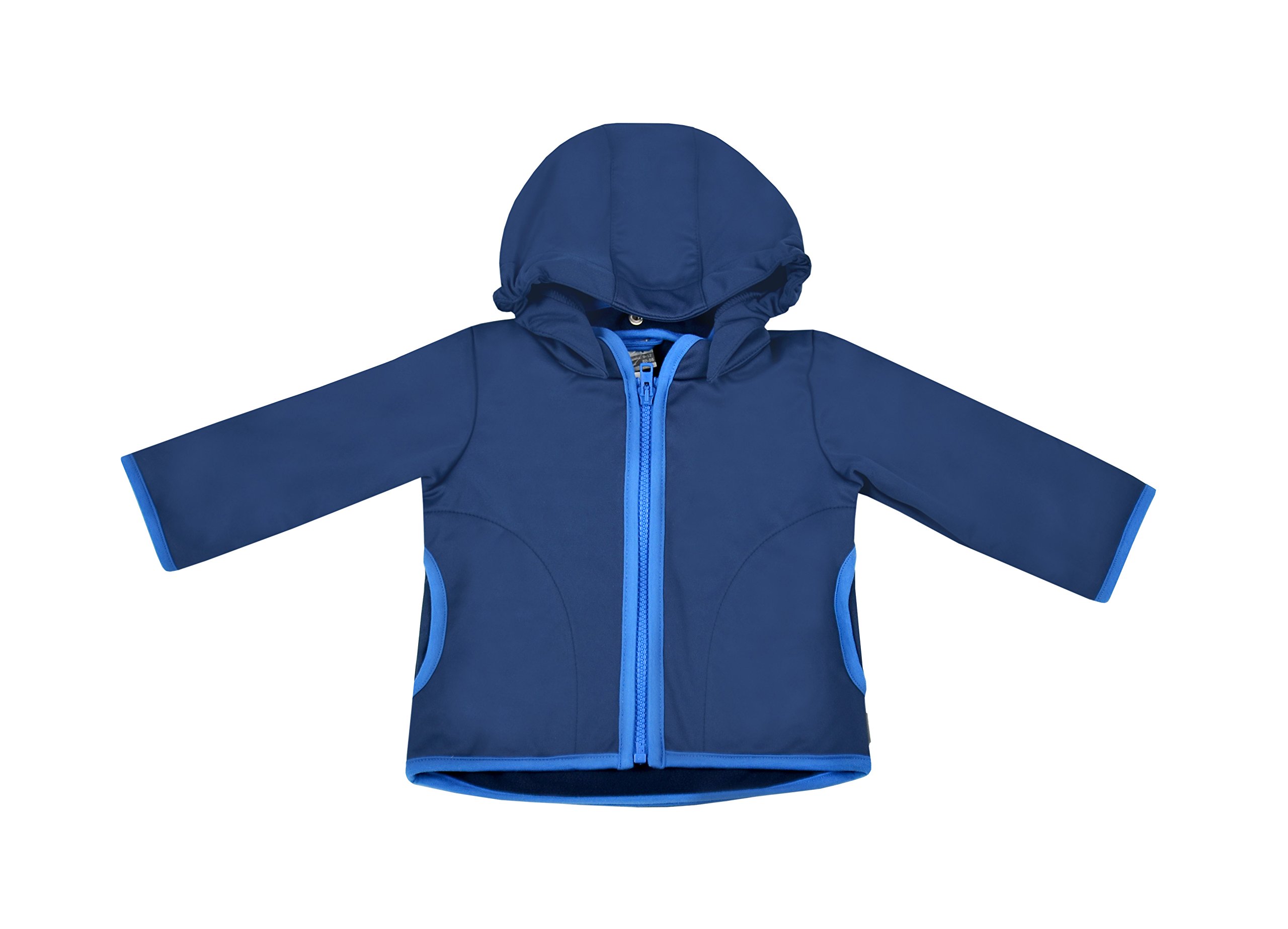 be! Baby/Kinder Softshell Jacke mit Leichter Fleece-Schicht innen, Wassersäule: 10.000 mm, Gr. 92/98, dunkelblau