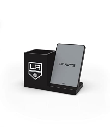 NHL Los Angeles Kings Kabelloses Ladegerät und Schreibtisch-Organizer, Team-Farbe