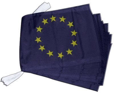 Fahnenkette Flaggen Europäische Union EU 30x45cm, Länge 9 m