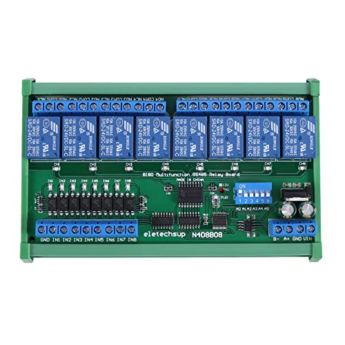 DC 24V 8 RS485 Relay Board Modbus RTU UART Control Switch DIN35 Rail Box für Automation Control