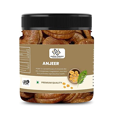 Hungry Harvest Gesundes Trockenobst Getrocknete Feigen Afghani Anjeer - 400 g | Afghani Anjeer Figs_Packing kann variieren