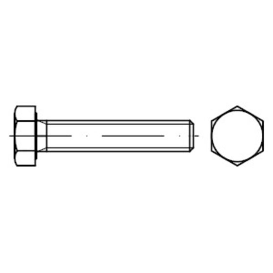 Sechskantschraube Feingewinde bis Kopf DIN 961 Stahl 10.9 galZn M14x1,5 x 70mm