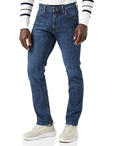 Wrangler Herren Authentic Straight fit Jeans, Blau (Mid Stone 14V), 44W / 32L