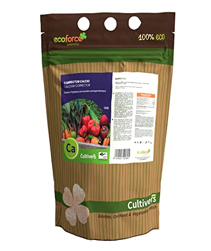 Cultivers ECO10F00112 Dünger, organischer Kalziumdünger, 1 kg, 100% löslich Kalzium mit hoher Konzentration für alle Arten von Pflanzen, Bäumen, Obstbäumen und Gemüse. Kraft circalcium Eco