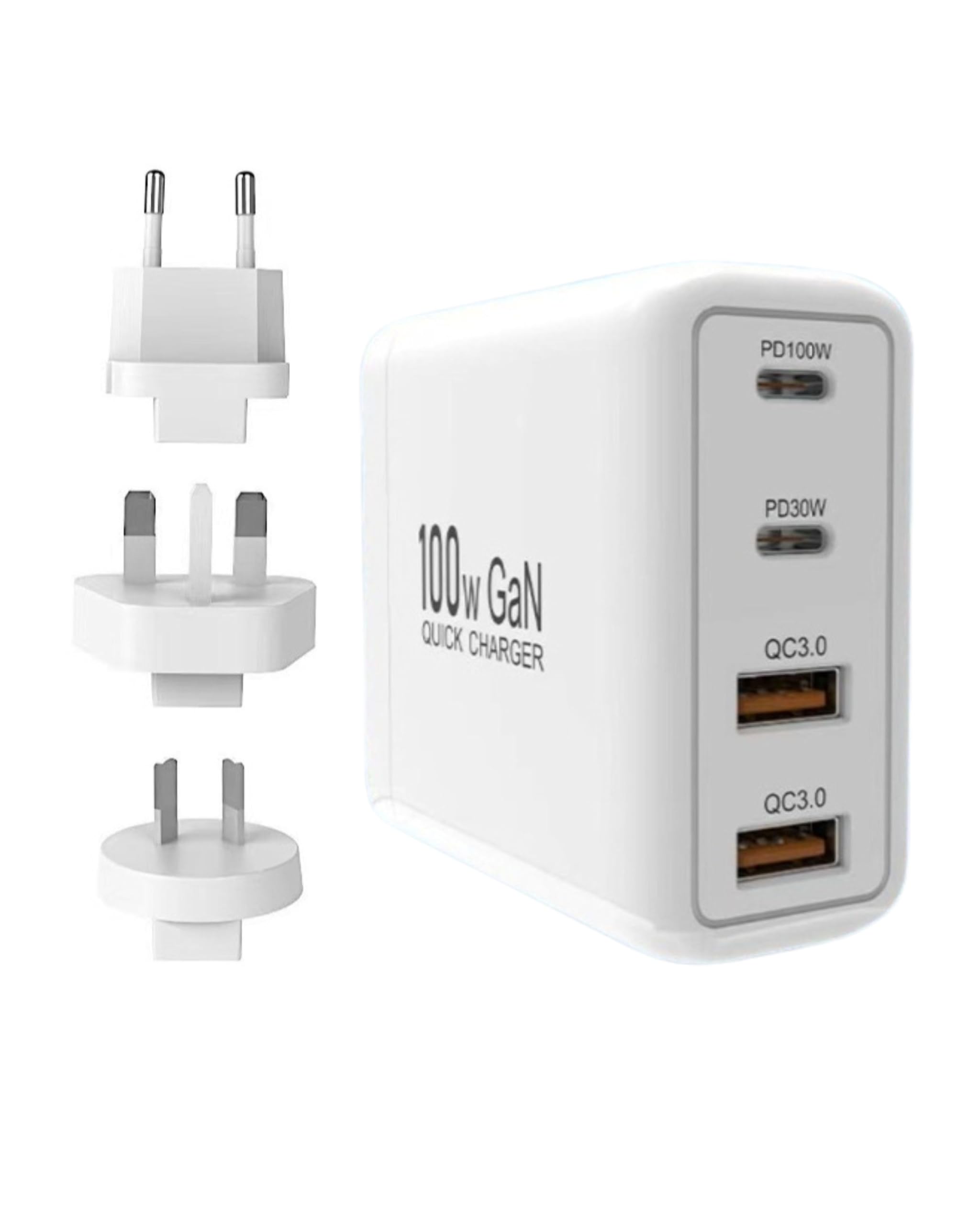 Elebest USB C Ladegerät 100W-GaN III Chip, USB Ladegerät, GaN ladegerät, USB c schnellladegerät, Schnellladefunktion - Netzteil - für iPhone iPad Samsung