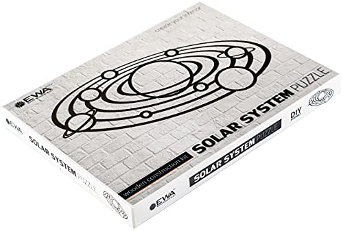 EWA Eco-Wood-Art Solar System Sonnensystem Holzpuzzles Design-Polygonales Puzzle des Sonnensystems-Souvenir, Geschenk, Küche, Wohnkultur, Interieur, Schwarz