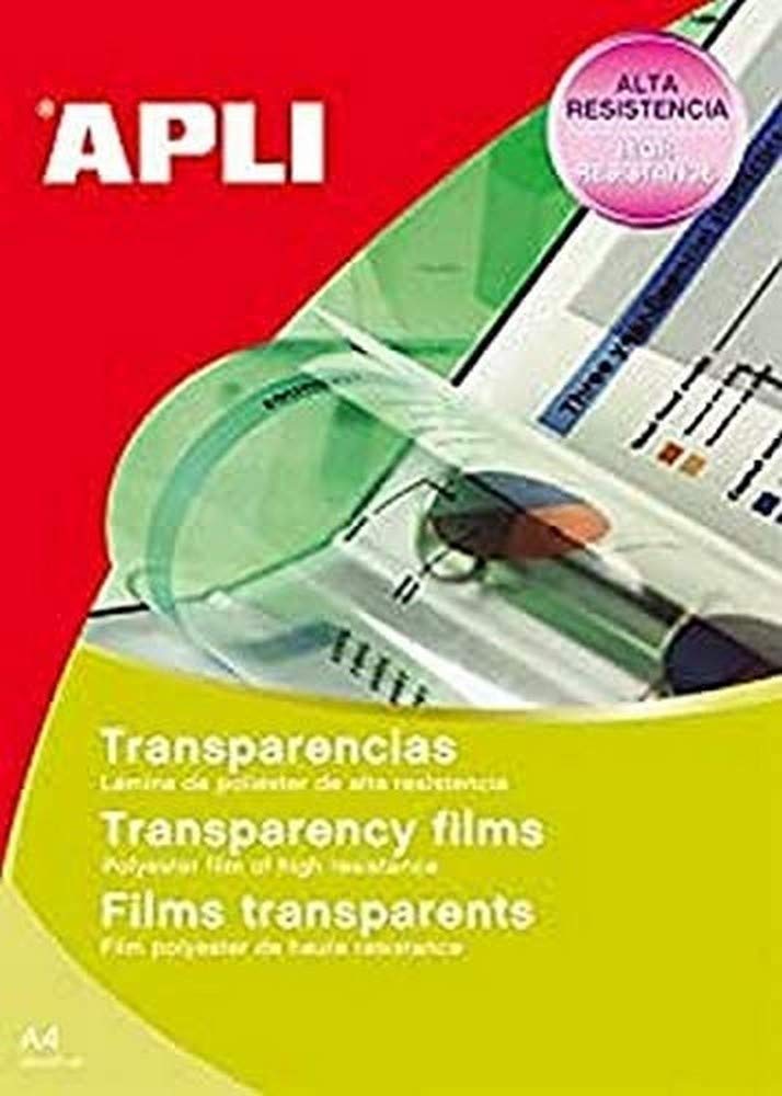 APLI 10290 Box 10 Blätter Transparentfolie selbstklebend Ink Jet