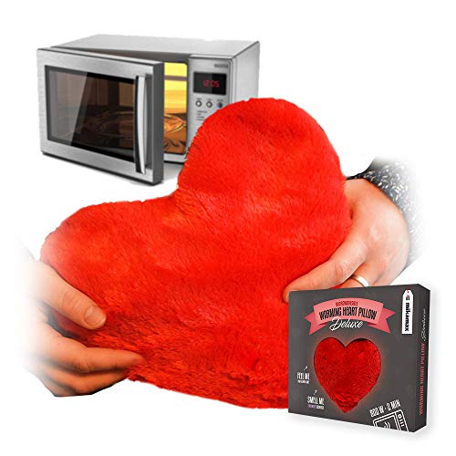 mikamax - Warming Heart Pillow - Herz Wärmekissen - Körnerkissen - leinsamenkissen - Kissen für Mikrowelle und Backofen - Mikrowelle Herz Kissen