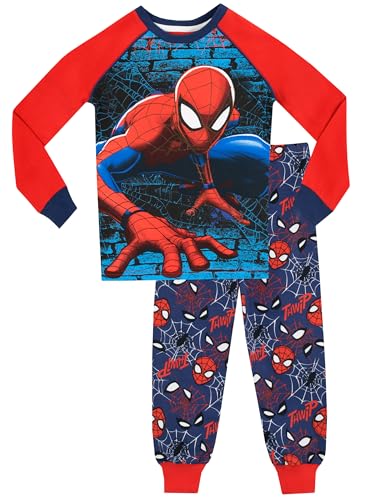 Spiderman Jungen Spider-Man Schlafanzug Slim Fit Blau 104