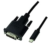 LogiLink UA0331 - USB-C (3.2 Gen1) auf DVI-D (24+1) Anschlusskabel, FHD 1080p/60 Hz, 1,8m Schwarz