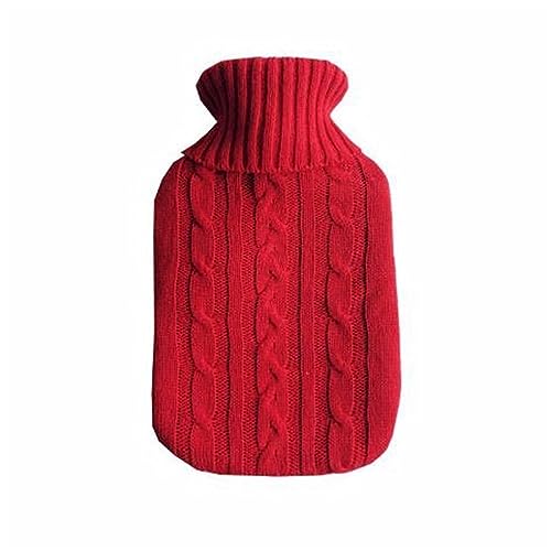 Wärmflasche mit Bezug,Wärmflasche 2 stücke Stricken Wärmflasche Tasche Abdeckung for 2000ML Wärmflasche Heißer-wasser Taschen Anti-verbrühungen Abdeckung wärmende Hand Wärmer (Color : 2pcs C)