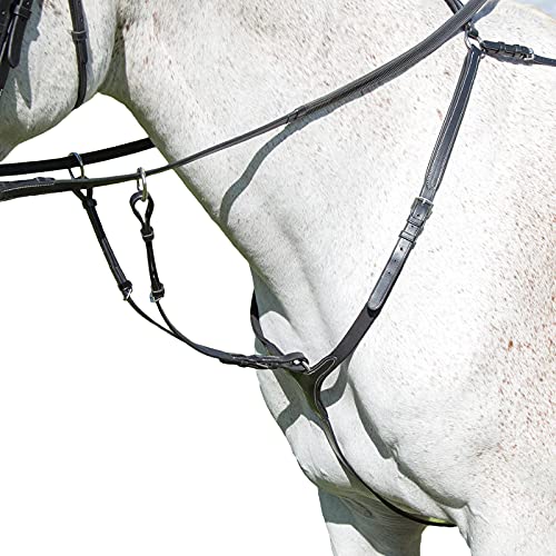 Shires Avignon 3 Point Breast Plate Extra Full Size Black