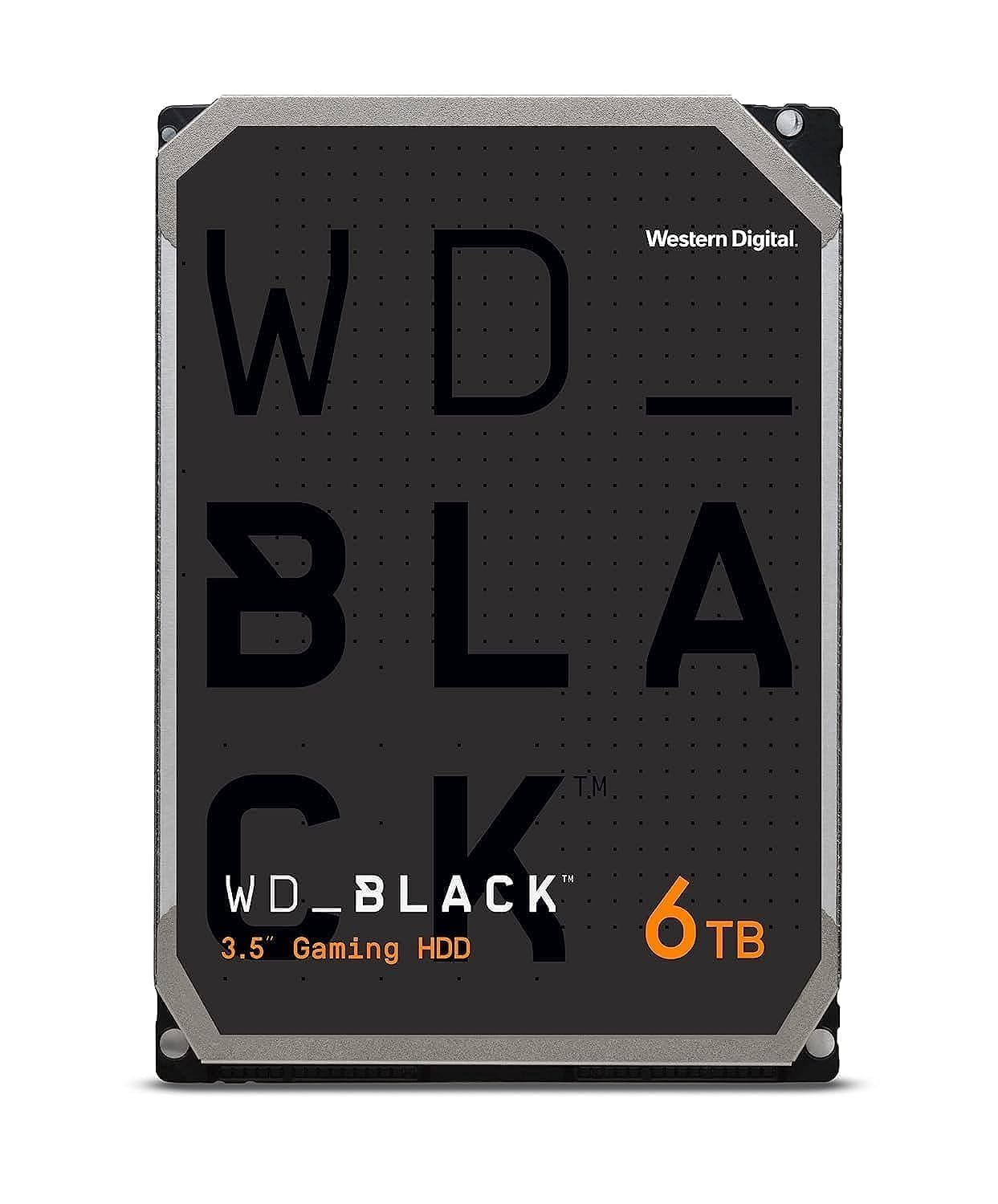 WD_BLACK HDD 6 TB (interne 3,5 Zoll-Gaming-Festplatte, Hochleistungsfestplatte, Performance Desktop HDD - 229 MB/s Lesen, 7.200 U/min, SATA 6 Gbit/s, 128 MB Cache, CMR) Schwarz