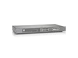 LevelOne 16-port fast ethernet poe switch, 802.3at poe+, 150w