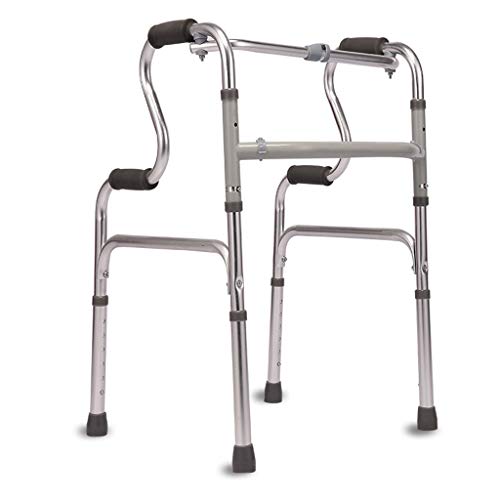 Dicke Aluminiumlegierung für ältere Menschen mit Behinderung, mit Badehocker, Krücken, Traktionsrahmen, Rollstuhl für ältere Menschen, Hocker, vierbeinige Gehhilfe für Behinderte niu, doppelter Komfor