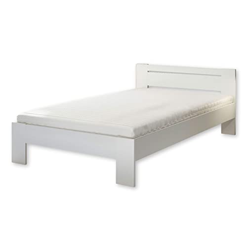 Stella Trading Cannes Futonbett 120 x 200 cm-Minimalistisches Jugendzimmer Bett in Weiß