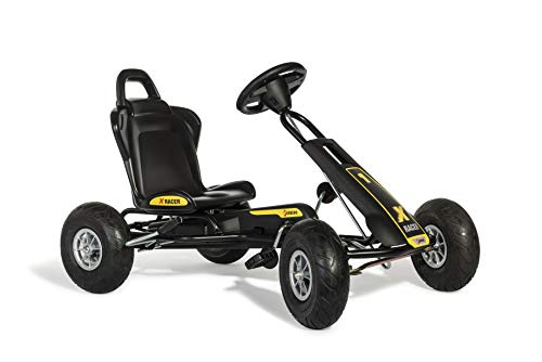 Ferbedo Go Kart AT X-Racer (Gokart / Kart in schwarz mit Soundlenkrad und Luftbereifung, ab ca. 3-8 Jahre) 105007