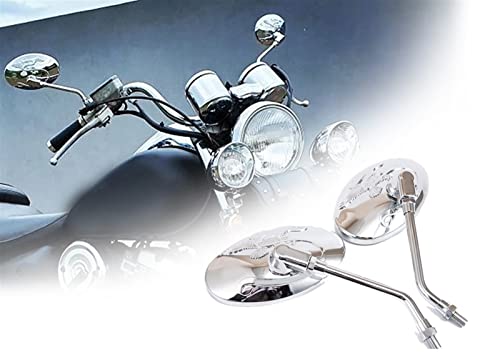 Paar Motorrad Rückspiegel Aluminium Klarglas Spiegel Für Honda Shadow Ace Spirit Magna VT750 VT1100 VF750