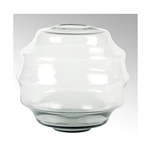 Lambert - Vase, Blumenvase - Kokon - Glas - Farbe: Stone - (ØxH) 28 x 26 cm