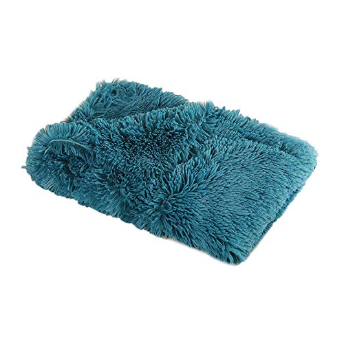 Nicole Knupfer Flauschige Hundedecke Katzen Decke mit super Soft weiche Flauschige Haustier-Decke, Überwurf für Hundebett Sofa und Couch (100x75cm,Blau)