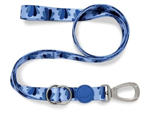 Morso hondenriem verstelbaar gerecycled Splash Blauw 75-230x1,5 cm 1-4 kg