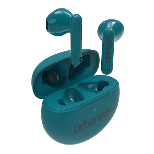 Urbanista Austin True Wireless In Ear Kopfhörer Bluetooth 5.3, IPX4 Earbuds kabellos mit Zwei Mikrofonen, 20 Stunden Spielzeit, Touch-Bedienung, TWS USB C Ladecase, See Grün