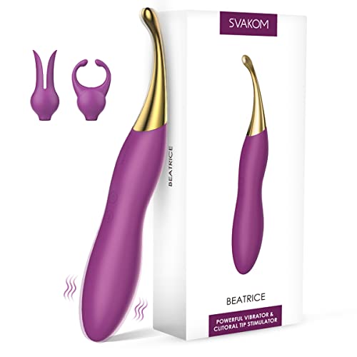 SVAKOM Hochfrequenz Klitoris Vibratoren,Silikon G Punkt Vibrator Massagestab mit 10 Vibration für Frauen,Sex Spielzeug Vibratorensets für Frauen,2 vibratorköpfe