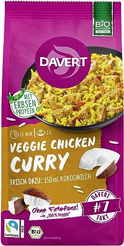 Davert Veggie Chicken Curry mit Fairtrade Reis (6 x 120 gr)