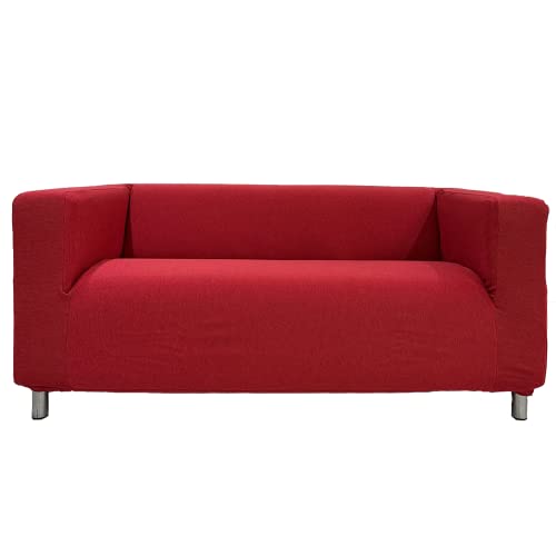 Dorian Home Sofabezug Klippan, elastisch, Bezug für Sofa, einfach zu montieren, kratzfest, maschinenwaschbar, bügelfrei (Rubin)
