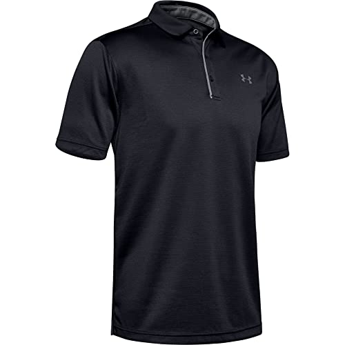 Under Armour Herren Tech Golf Poloshirt , Schwarz (Black (001)/Graphite), Large