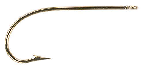 Mustad 3366 Classic Sproat Großer Ring Salzwasser/Süßwasser Angelhaken (100er Pack), Bronze, Größe 4