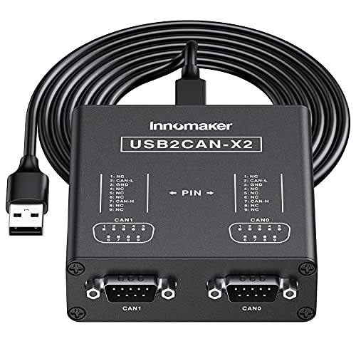 Dual Channels USB to CAN Converter for Raspberry Pi4/Pi3B+/Pi3/Pi Zero(W)/Jetson Nano/Tinker Board/Any SBCs/Desktop and Laptop Support Windows Linux and Mac OS