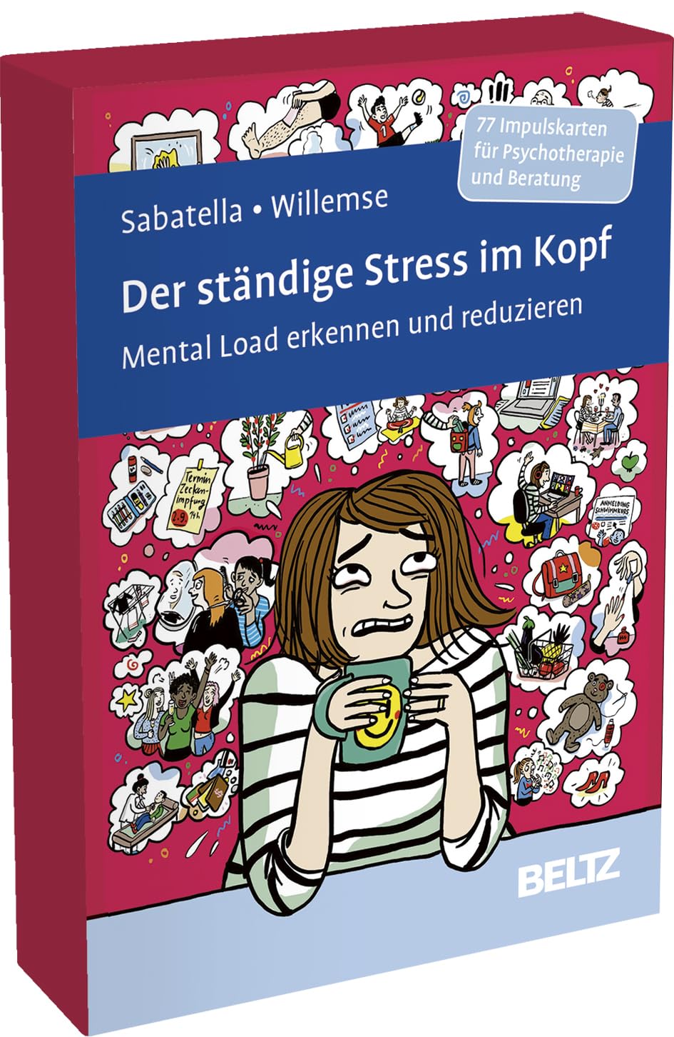 Der ständige Stress im Kopf: Mental Load erkennen und reduzieren. 77 Impulskarten für Psychotherapie und Beratung. Mit 20-seitigem Booklet. ... cm in stabiler Box (Beltz Therapiekarten)