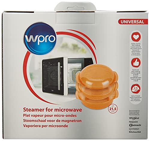 Wpro Dampfgarer für Mikrowelle, rund, Orange