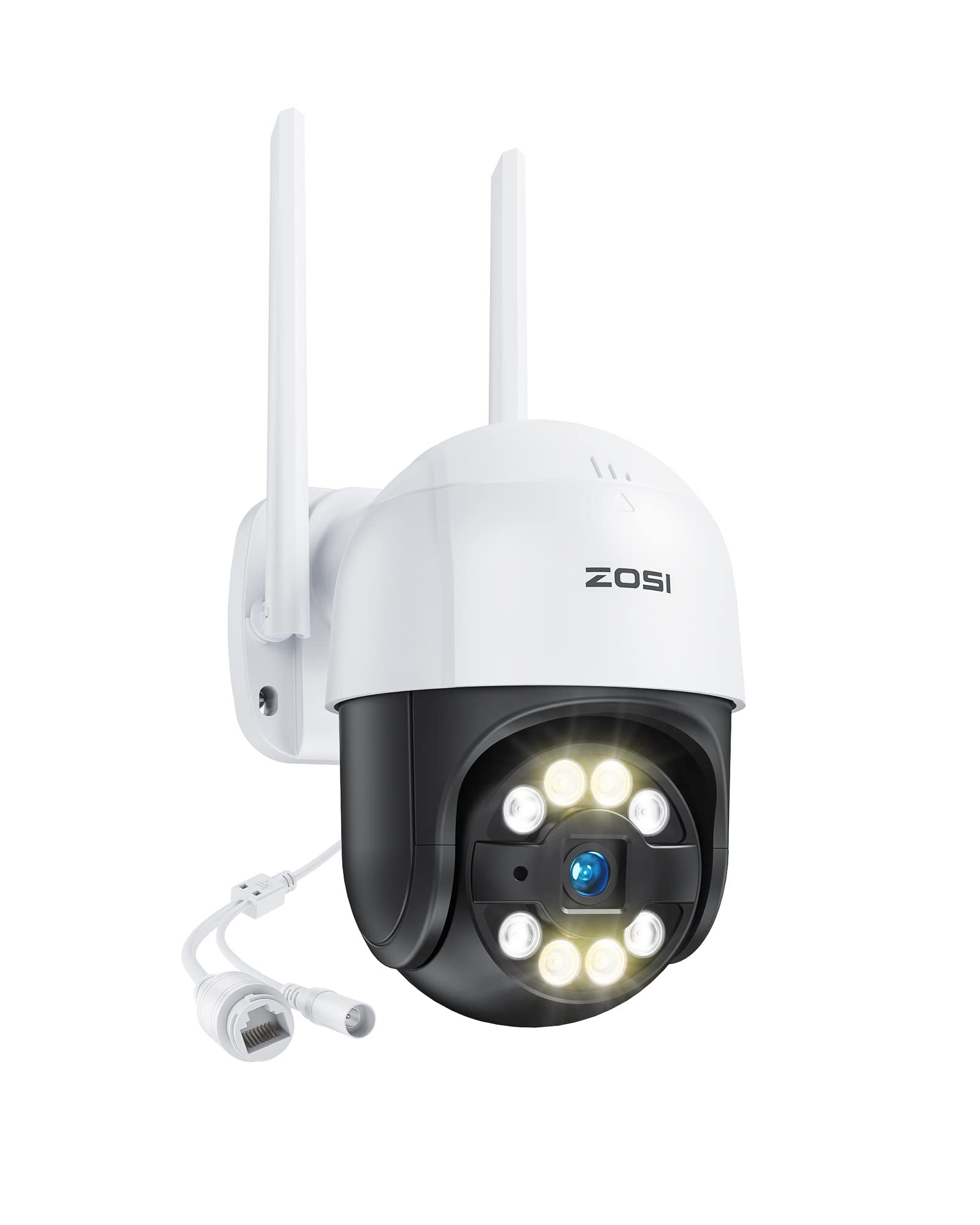 ZOSI C289 Zusatz WLAN Plug-in Überwachungskamera 3MP WLAN NVR System, 355° Schwenken 140° Neigen, Farb Nachtsicht, 2-Wege-Audio